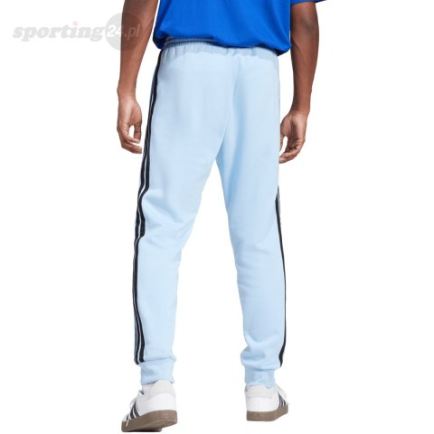 Spodnie męskie adidas Essentials 3-Stripes Fleece błękitne JE6315 Adidas Spodnie męskie adidas Essentials 3-Stripes Fleece błękitne JE6315 Adidas