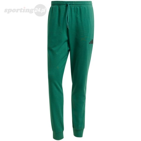 Spodnie męskie adidas Essentials Feel Cozy French Terry zielone JE3858 Adidas Spodnie męskie adidas Essentials Feel Cozy French Terry zielone JE3858 Adidas