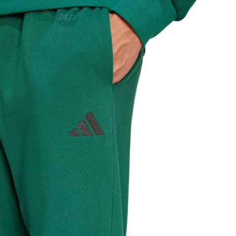 Spodnie męskie adidas Essentials Feel Cozy French Terry zielone JE3858 Adidas Spodnie męskie adidas Essentials Feel Cozy French Terry zielone JE3858 Adidas