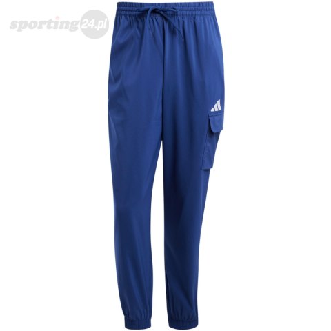 Spodnie męskie adidas Essentials Small Logo Cargo niebieskie JD1825 Adidas Spodnie męskie adidas Essentials Small Logo Cargo niebieskie JD1825 Adidas