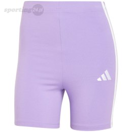 Spodenki damskie adidas Essentials 3-Stripes High Waisted Biker fioletowe JD0914 Adidas
