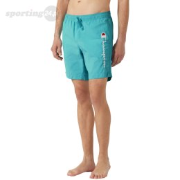Spodenki kąpielowe męskie Champion Beachshort miętowe 219978 BS184 Champion