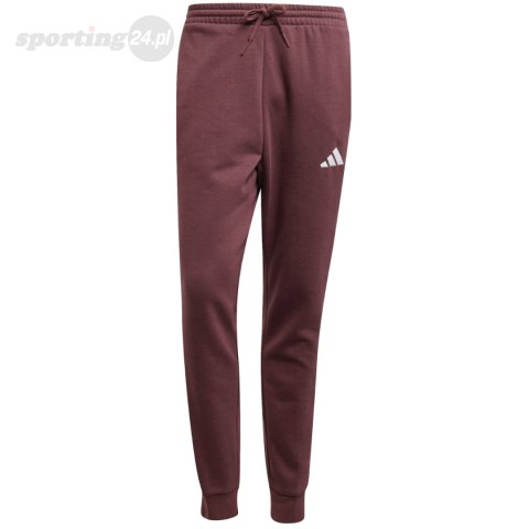 Spodnie męskie adidas Essentials 3-Stripes Fleece bordowe JD1853 Adidas Spodnie męskie adidas Essentials 3-Stripes Fleece bordowe JD1853 Adidas