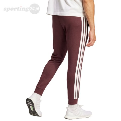 Spodnie męskie adidas Essentials 3-Stripes Fleece bordowe JD1853 Adidas Spodnie męskie adidas Essentials 3-Stripes Fleece bordowe JD1853 Adidas
