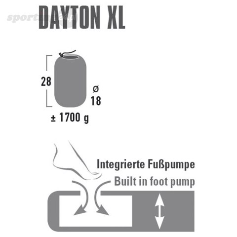 Materac High Peak Dayton XL 197x70x10cm c.szary 41007 High Peak Materac High Peak Dayton XL 197x70x10cm c.szary 41007 High Peak