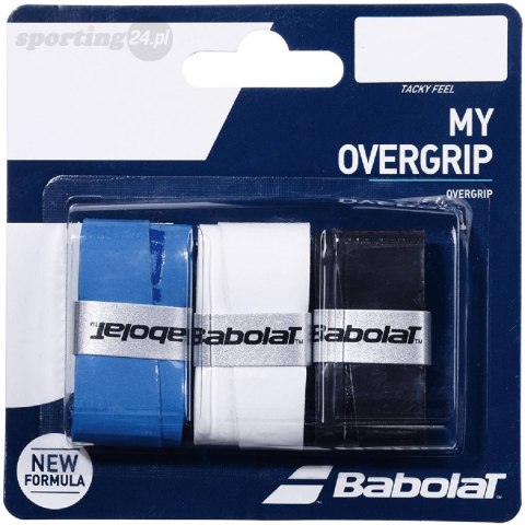 Owijka Babolat My Overgrip x 3 czarna, niebieska, biała 206204 Babolat Owijka Babolat My Overgrip x 3 czarna, niebieska, biała 206204 Babolat