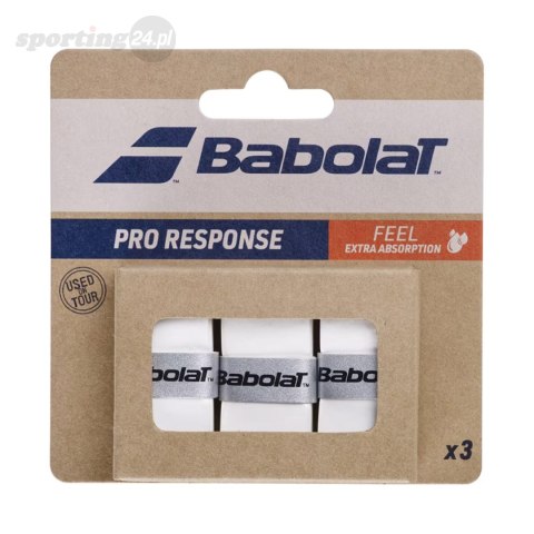 Owijki Babolat Pro Response 3 szt. białe 179033 Babolat Owijki Babolat Pro Response 3 szt. białe 179033 Babolat