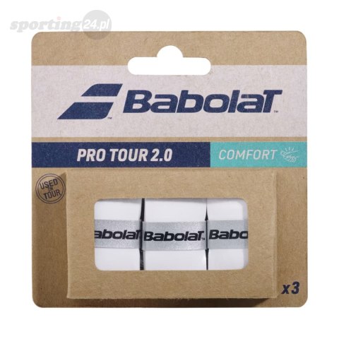 Owijki Babolat Pro Tour 2.0 Comfort 3 szt. białe 653053 Babolat Owijki Babolat Pro Tour 2.0 Comfort 3 szt. białe 653053 Babolat