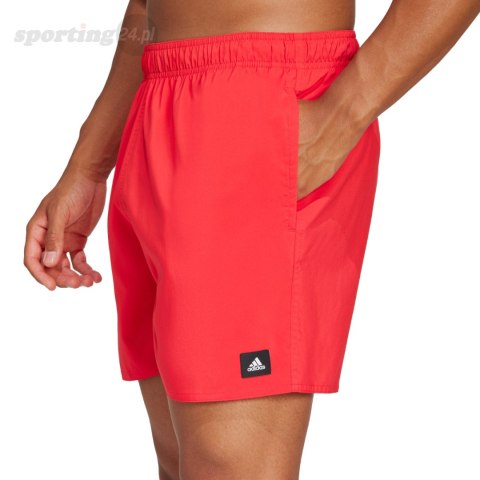 Spodenki kąpielowe męskie adidas Solid CLX Short-Length czerwone JC9919 Adidas Spodenki kąpielowe męskie adidas Solid CLX Short-Length czerwone JC9919 Adidas