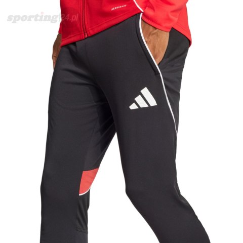 Spodnie męskie adidas Tiro 25 Competition Training czarno-czerwone JI6496 Adidas teamwear Spodnie męskie adidas Tiro 25 Competition Training czarno-czerwone JI6496 Adidas teamwear