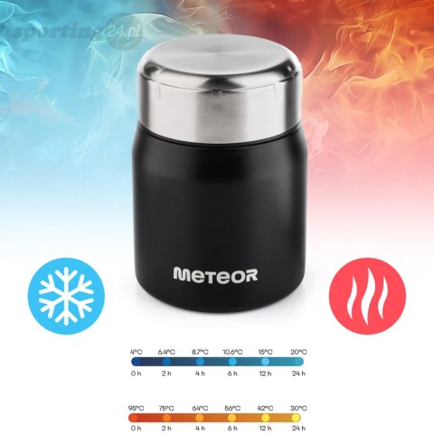 Termos obiadowy Meteor czarny 17244 Meteor Termos obiadowy Meteor czarny 17244 Meteor